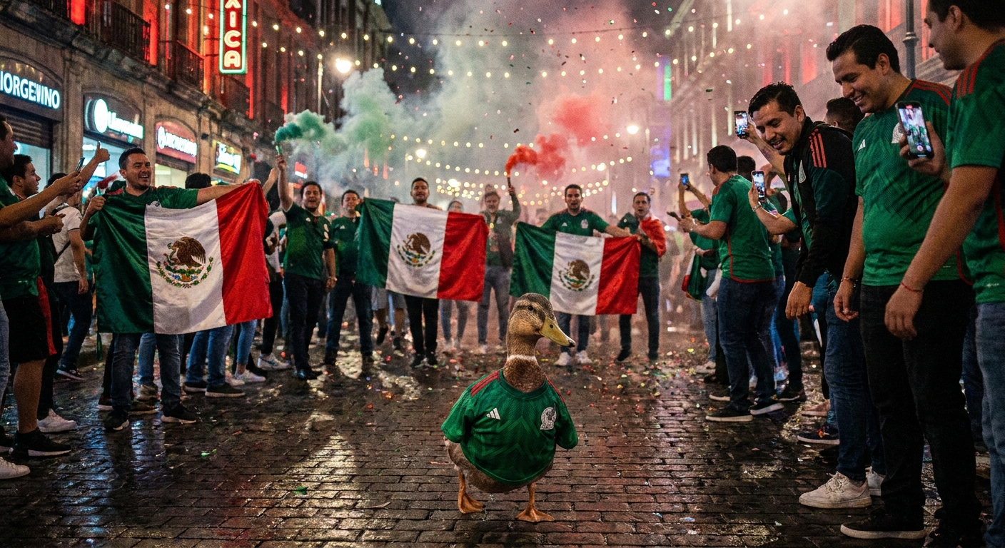 Meet Mexico’s Viral Duck Superfan: The World Cup Mascot No One Saw Coming